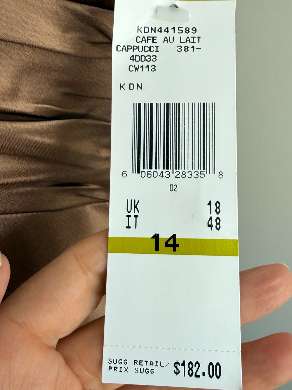 Anne Klein Chocolate Brown V-Neck Midi Dress - Picture 8 of 11